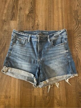 American Eagle Outfitters Women's Blue Denim Cutoff Shorts Size 14